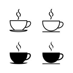 coffee cup icons vector. cup a coffee sign and symbol