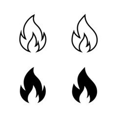 Fire icons vector. fire sign and symbol