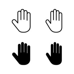 Hand icons vector. hand sign and symbol. palm