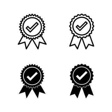 Approved icon vector. Certified Medal Icon