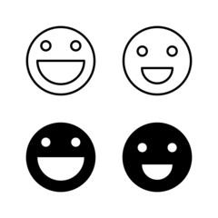 Smile icons vector. smile emoticon icon. feedback sign and symbol