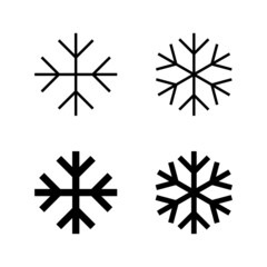 Snow icons vector. snowflake sign and symbol