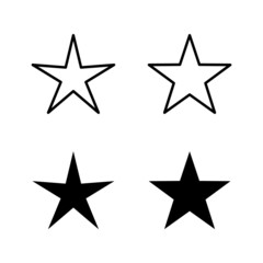 Star Icons vector. rating sign and symbol. favourite star icon