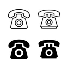 Telephone icons vector. phone sign and symbol