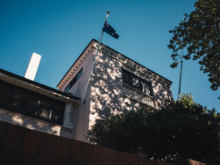 Building with a flag