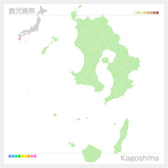 鹿児島県・Kagoshima Map