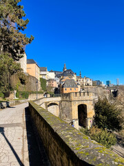 Obraz premium View from the Chemin de la Corniche in Luxembourg
