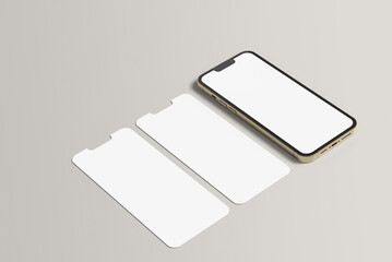 Smartphone mockup ui ux or app screen presentation