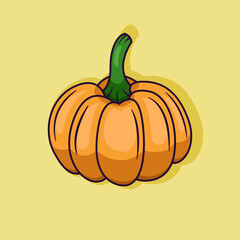 Pumpkin cartoon vector art illustration