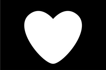 黒い背景に白いハートマーク