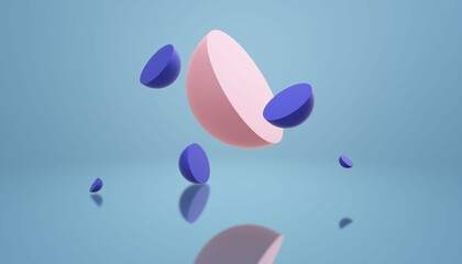 Abstract background with figures 3D render