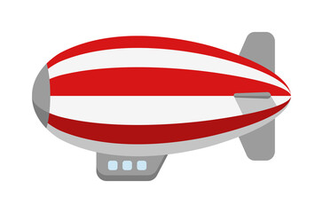 Colorful airship ( blimp ) vector illustration
