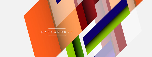 Background. Geometric diagonal square shapes and lines abstract composition. Vector illustration for wallpaper banner background or landing page