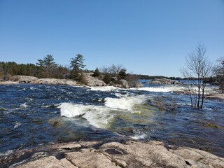 Spring shots taken at Burleigh Falls, ON just south of the hydro dam. 