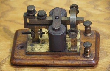 The old and vintage Telegraph Sounder used in year 1875