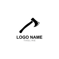 Axe logo/hatchet logo with concept design vector illustration template.