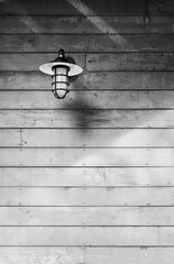 Lamp on the Wall in Black and White.