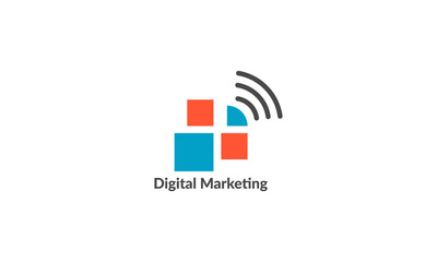 Digital Marketing logo design vector templet, 