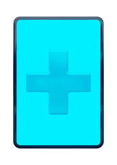 3D telemedicine icon, virtual video care between doctor and patient on mobile phone device for healthcare apps and websites