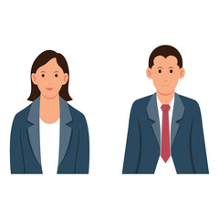 portraits of men and women being office workers