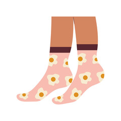 floral socks pair