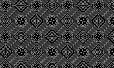 奄美大島紬龍郷柄風　細やかなノトーン