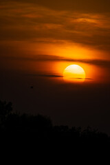 sunset in the mountains