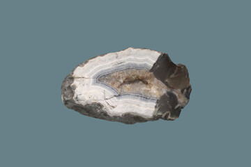 A piece of broken agate stone.