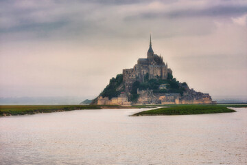 St. Michel is a rocky tidal island in the Gulf of Mont-Saint-Michel, in the English Channel, southwestern Normandy, connected to mainland France	