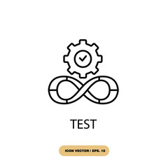 test icons  symbol vector elements for infographic web