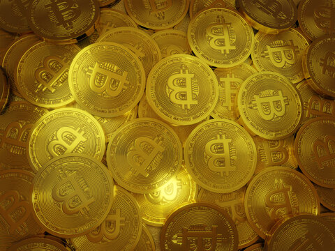 Pile of Bitcoin
