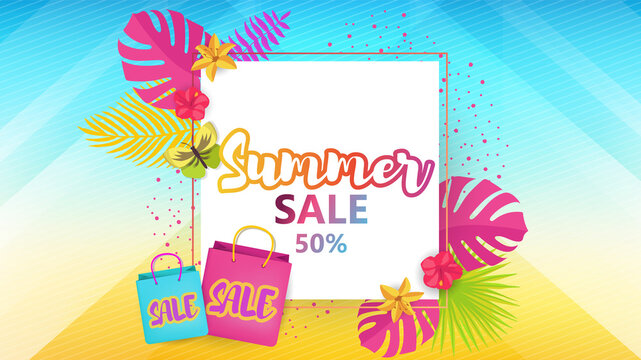 summer sale vector colorful elements, can be use for marketing.