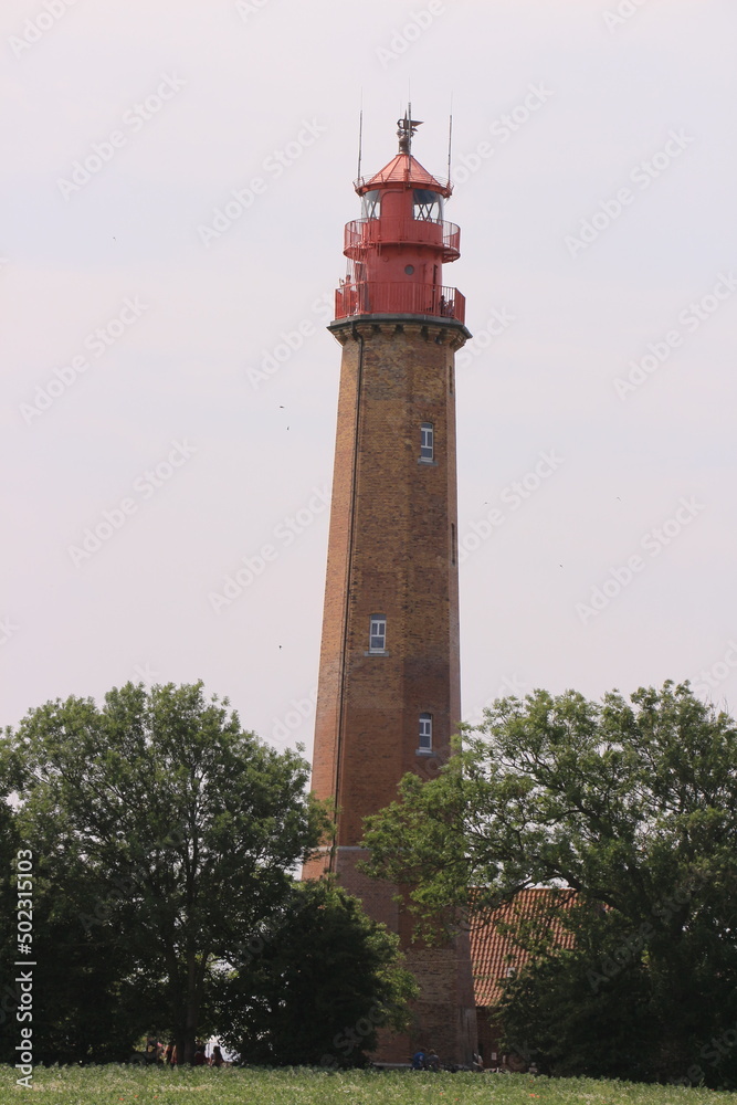 Sticker Leuchtturm an der Küste der Ostseeinsel Fehmarn	