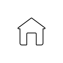 Home icon outline simple flat style illustration isolated. Home page sign for web site ui. eps 10