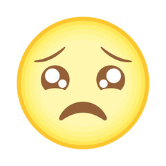 yellow emoji fearful