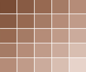 Abstract texture, color combination, pixel effect. Squares in different colors, variety of shades and nuances. Suitable for backgrounds and printing.
Pastel dark brown to light beige warm colors.