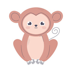 Obraz premium cute monkey design
