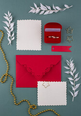 Wedding invitation card. Save the date concept