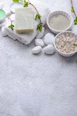 Spa concept. Natural beauty cosmetics