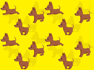 Dog Miniature Pinscher Red Animation Seamless Wallpaper Background