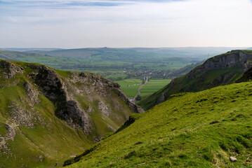 Fototapeta na wymiar Winnats Pass in Peak District National Park in England ,April 2022.