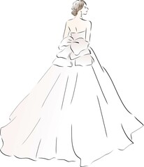 ウェディングドレスを着た花嫁
