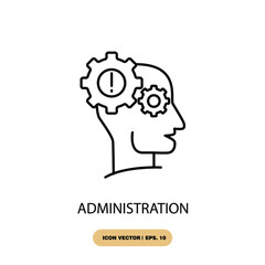 administration icons  symbol vector elements for infographic web