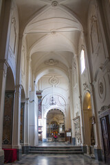 Fototapeta na wymiar Interior of Cathedral of Saint Andrew (Duomo di San Andreas) in Amalfi, Italy