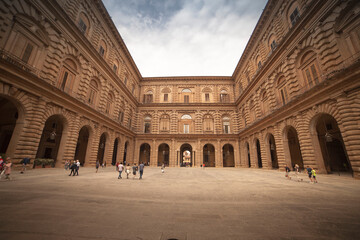 Italia, Toscana, Firenze, il cortile di Palazzo Pitti.