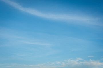 Blurred background from blue sky clouds in rainy season,soft and blur focus.