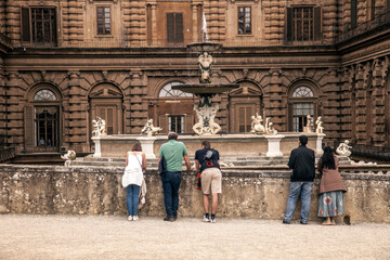 Obraz premium Italia, Toscana, Firenze, Palazzo Pitti, la fontana del Carciofo.