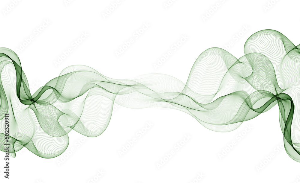Aufkleber Vector abstract flowing wave lines isolated on white background. Design element for wedding invitation, greeting card