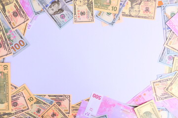 background with euro banknotes