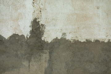 Texture of wall. Cement and putty. Border of two colors.